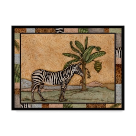 Robin Betterley 'Zebra And Palm Tree' Canvas Art,18x24